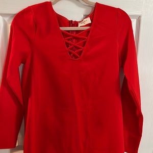 Long sleeve knee length dress! Never worn!!